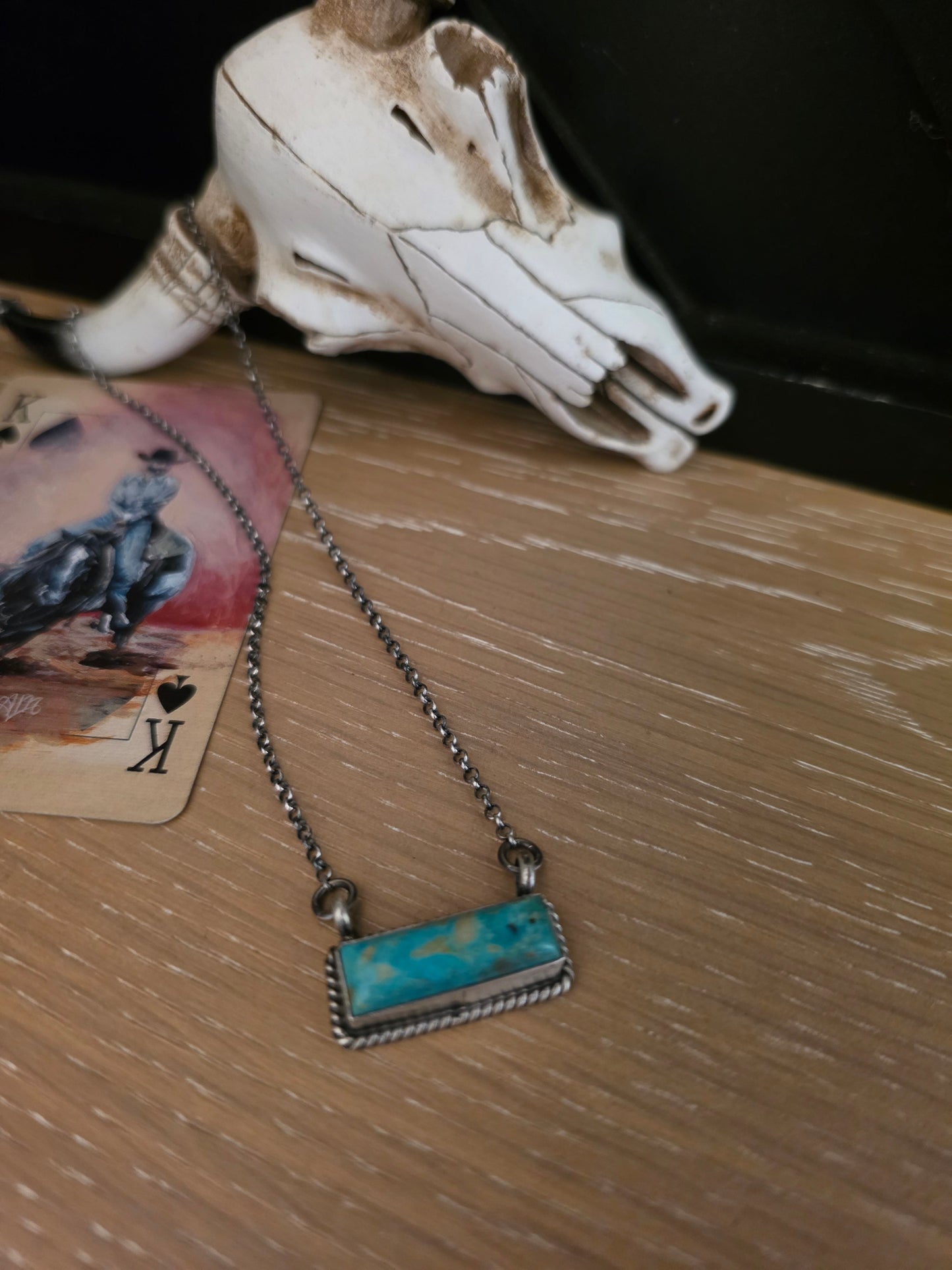 THE DIXON LITTLE TURQUOISE BAR NECKLACE