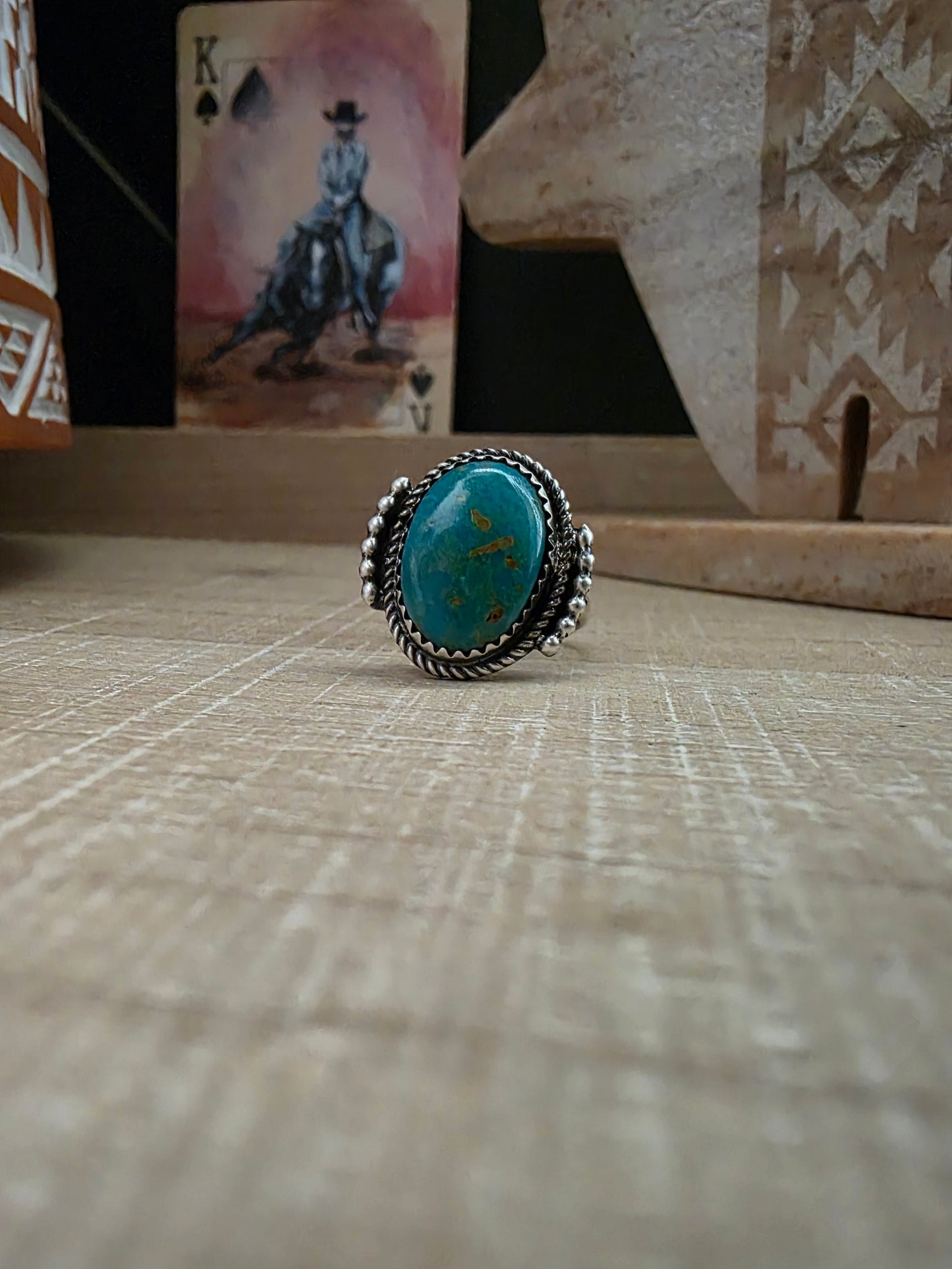 DAVID MORRIS SONORAN GOLD TURQUOISE RING