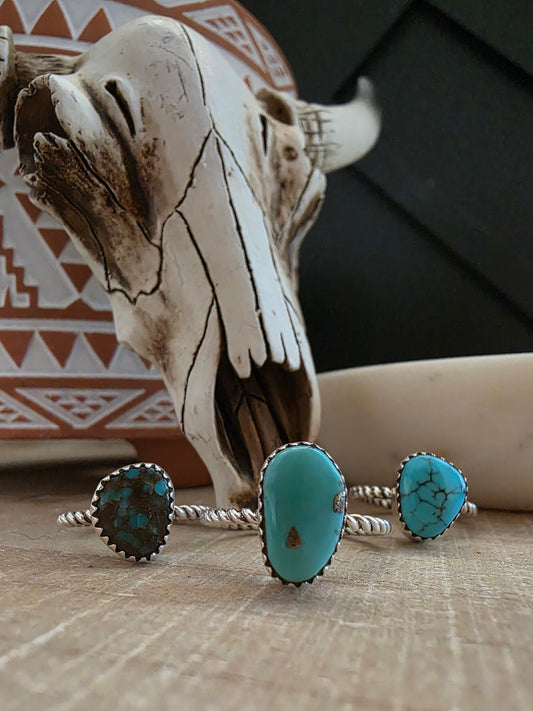 ELLA COWBOY TWISTED TURQUOISE RING