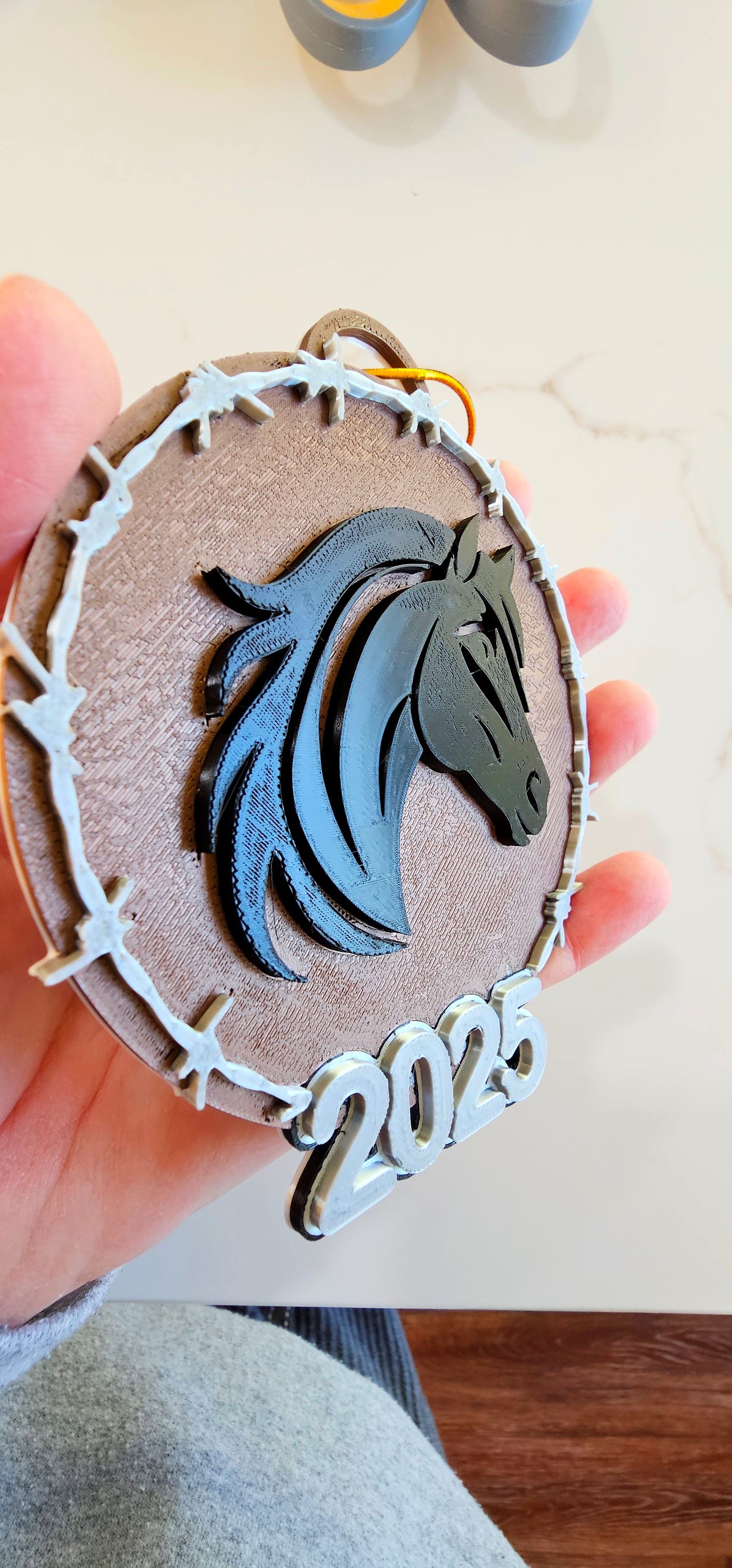 3D Print Western Barbwire Christmas Ornaments Made in America