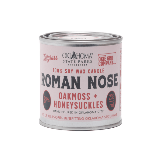 Roman Nose: Oakmoss + Honeysuckle Soy Wax Candle