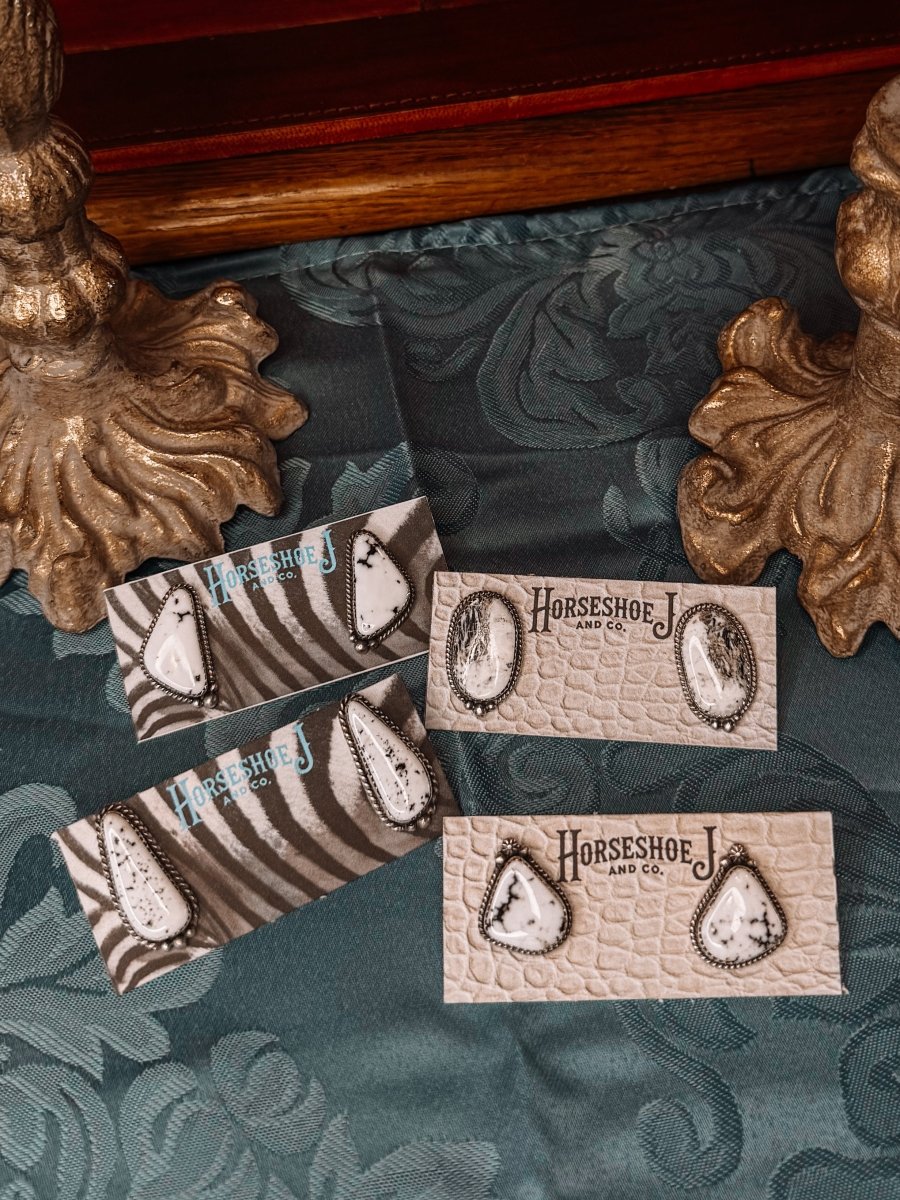 Romney White Buffalo Earrings