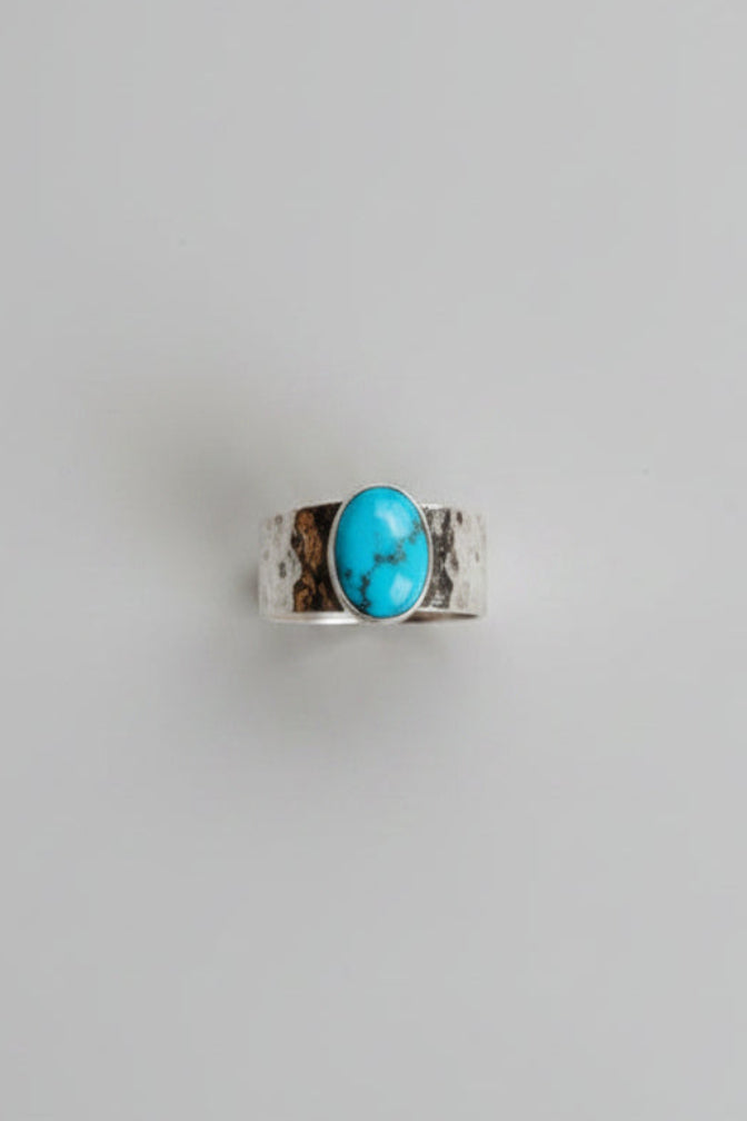 Ronan Hammered Turquoise Ring