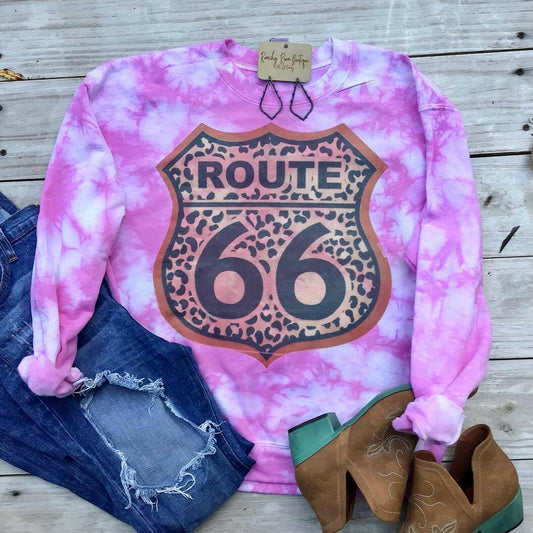 Route 66 Distressed Sweatshirt