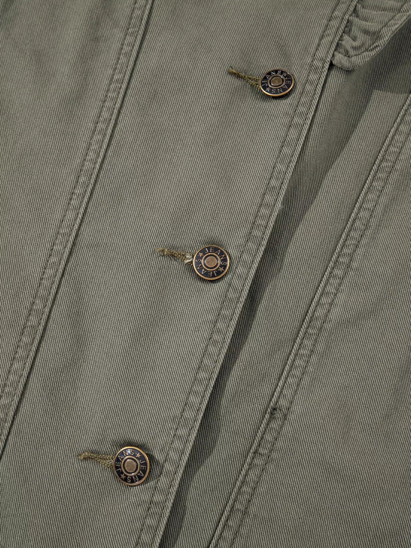 Ruffled Patchwork Cotton Denim Jacket Vest