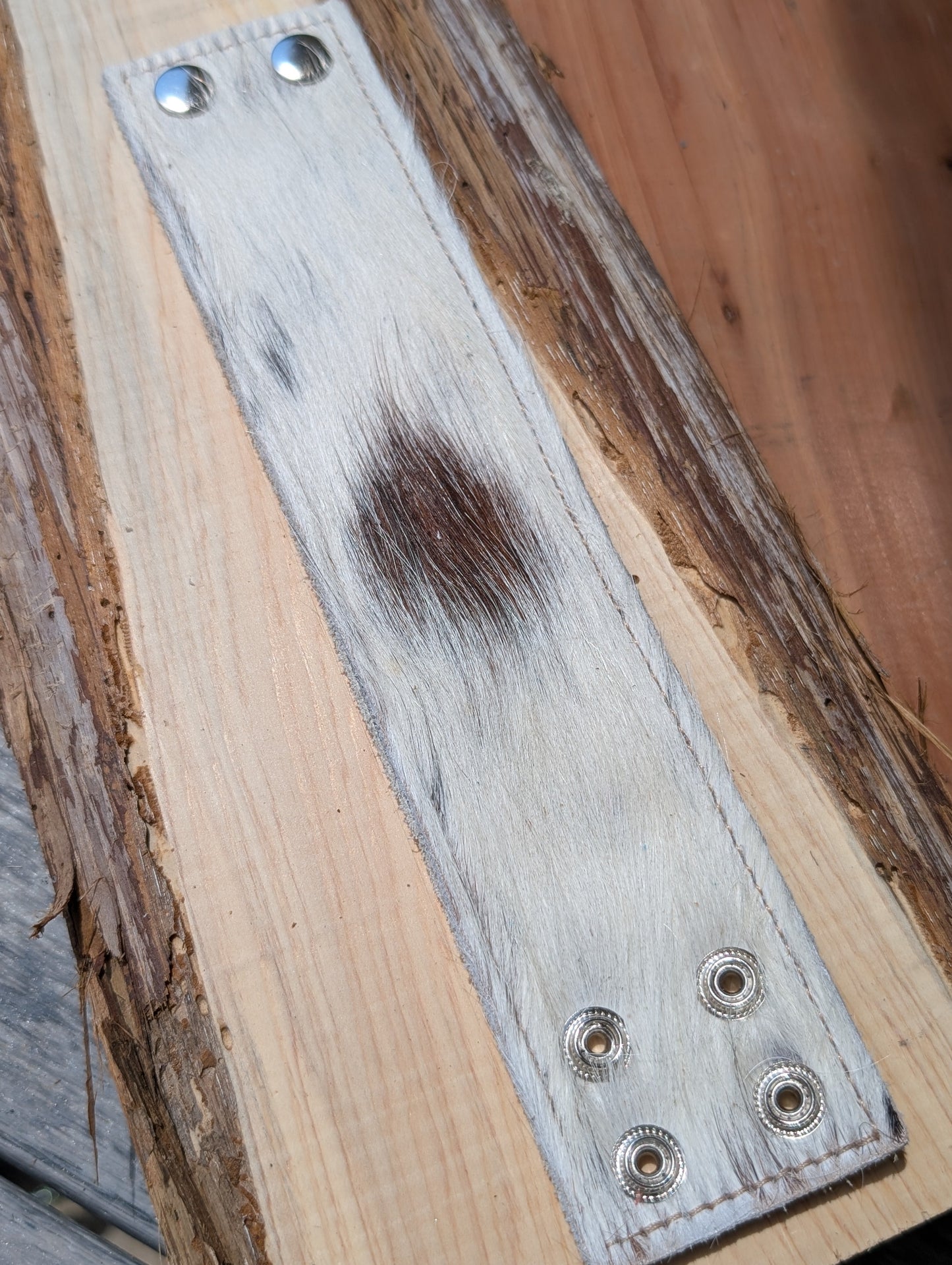 Genuine Leather Bracelet w/coin Zipper.