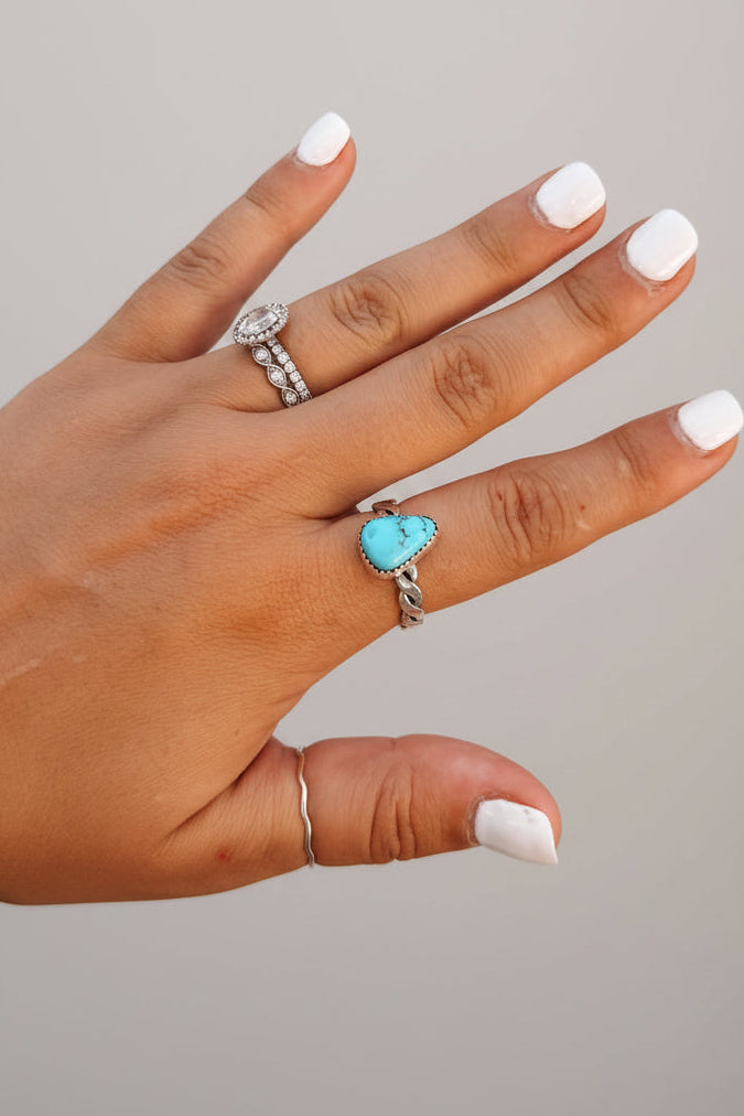 Rye Turquoise Twist Ring