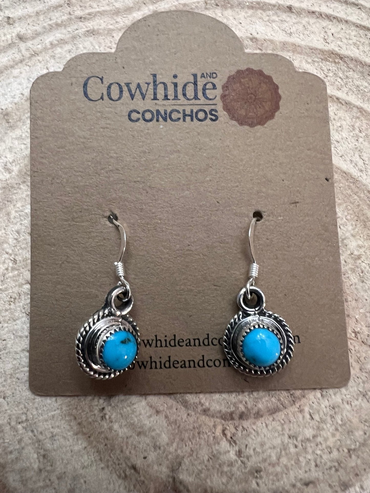 Ryntanna Yazzie Navajo Sterling Silver Kingman Turquoise Earrings