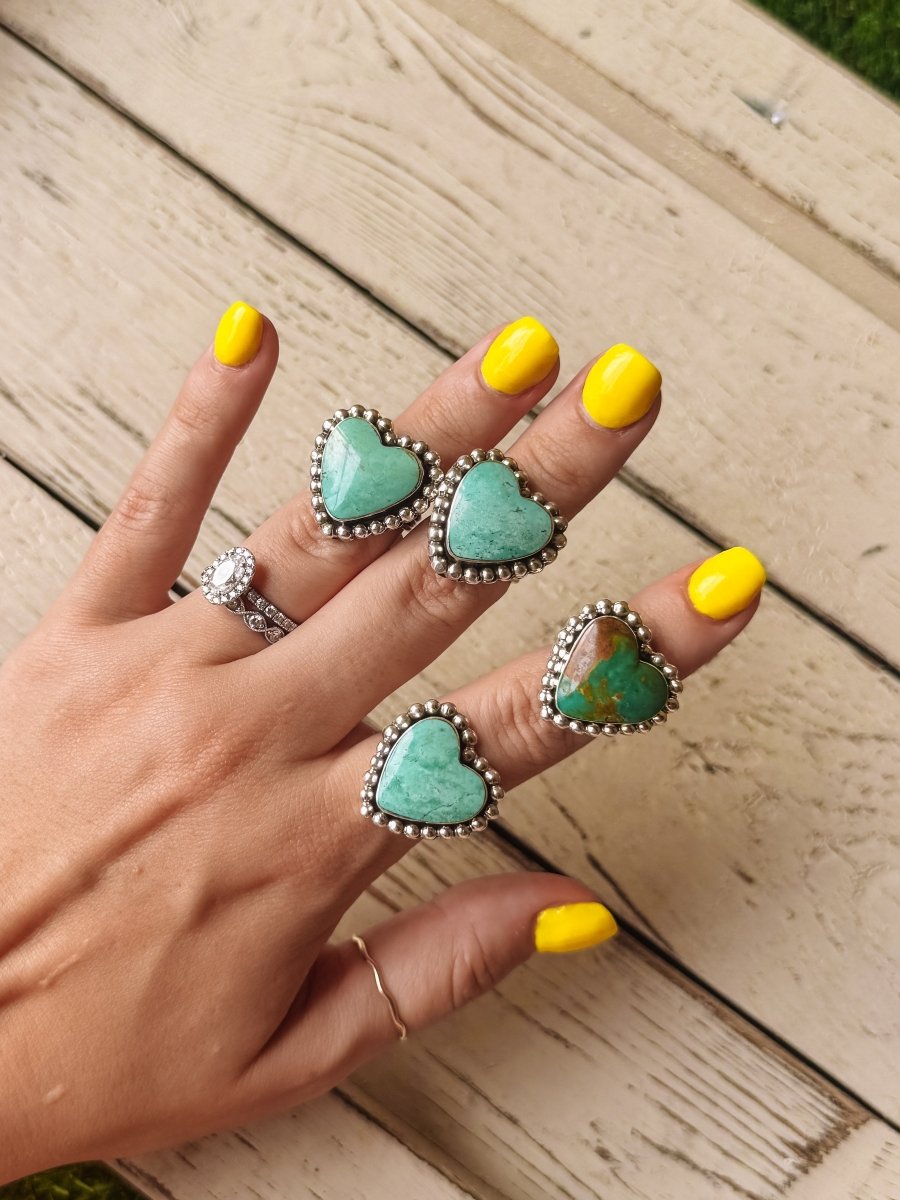 Sadler Turquoise Heart Ring