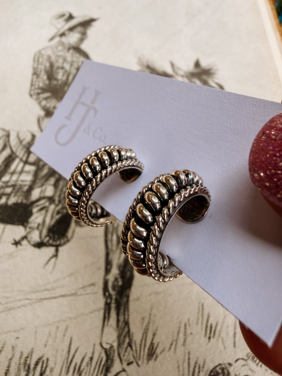 Silver Arroyo Hoop Earrings