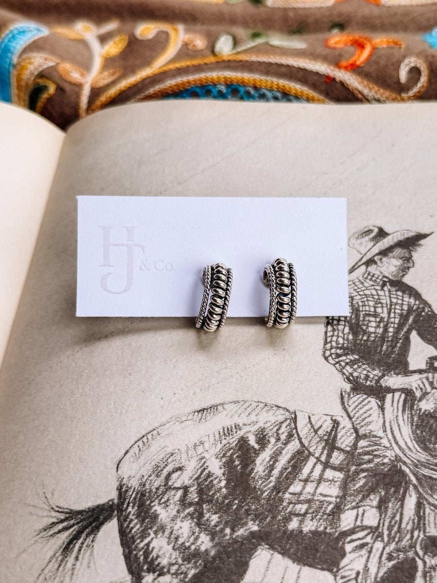 Silver Arroyo Hoop Earrings