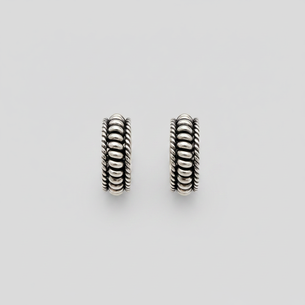 Silver Arroyo Hoop Earrings