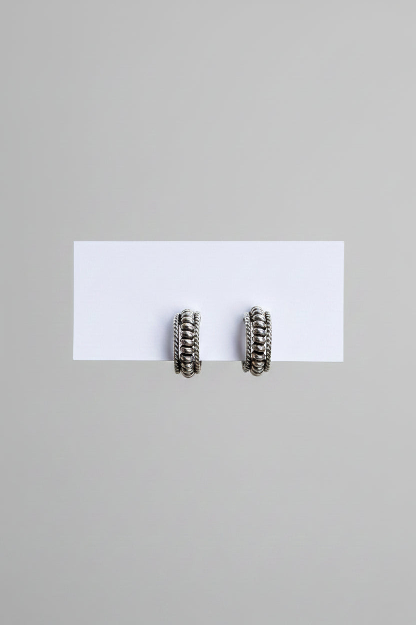 Silver Arroyo Hoop Earrings