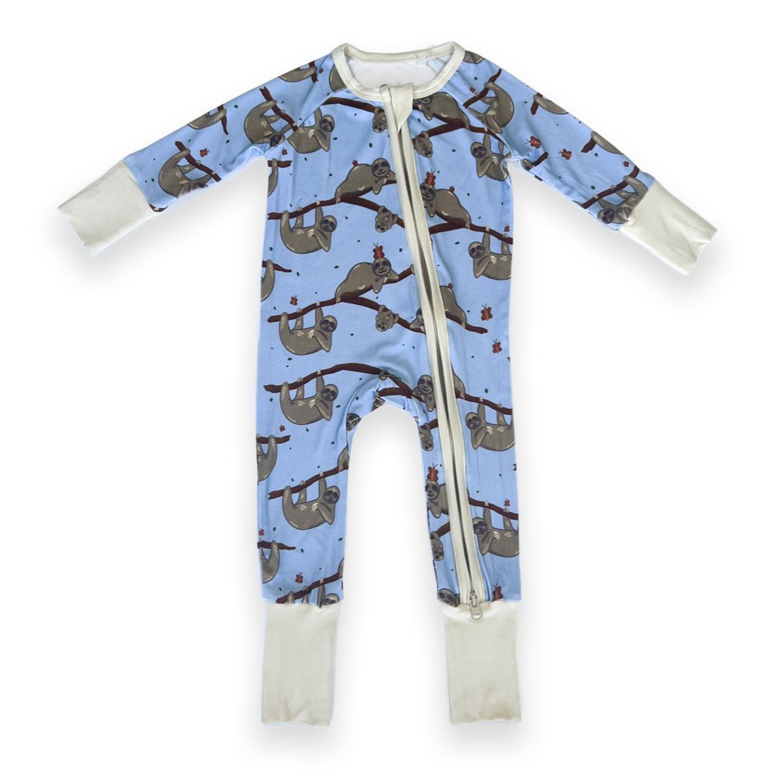 Sloth Baby Zip Pajamas