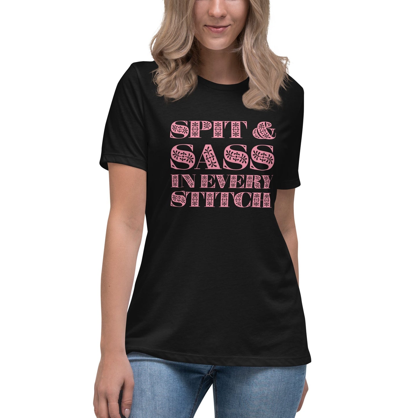 Spit and Sass Floral Design Tee
