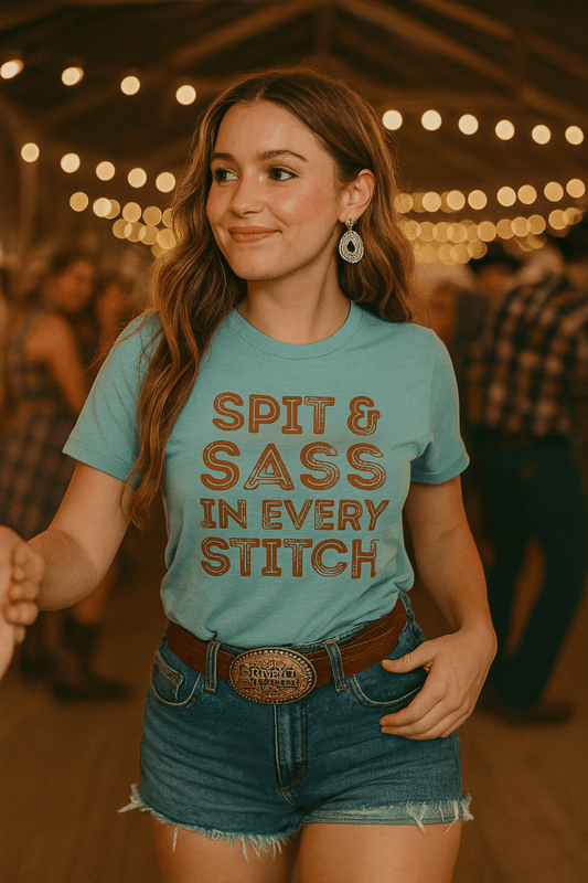 Spit and Sass Rustic Design Tee