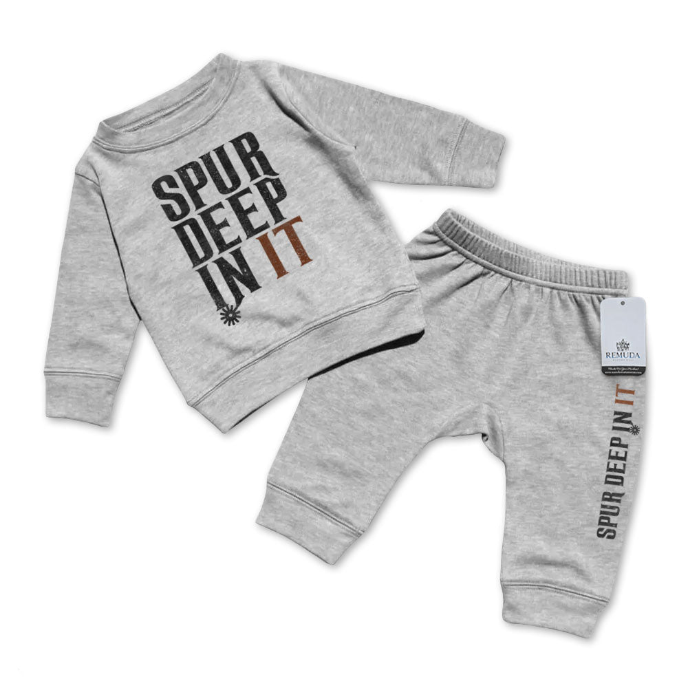 Spur Deep In It - Infant Western 2 Piece Sweatsuit