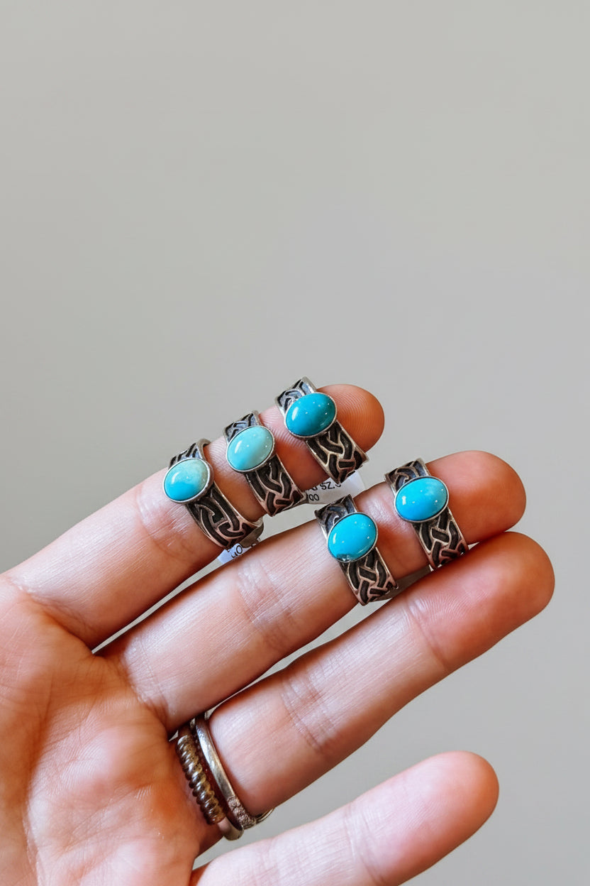 Stirrup Turquoise Ring