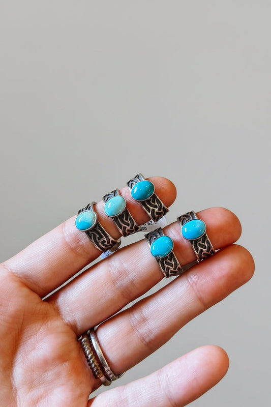 Stirrup Turquoise Ring