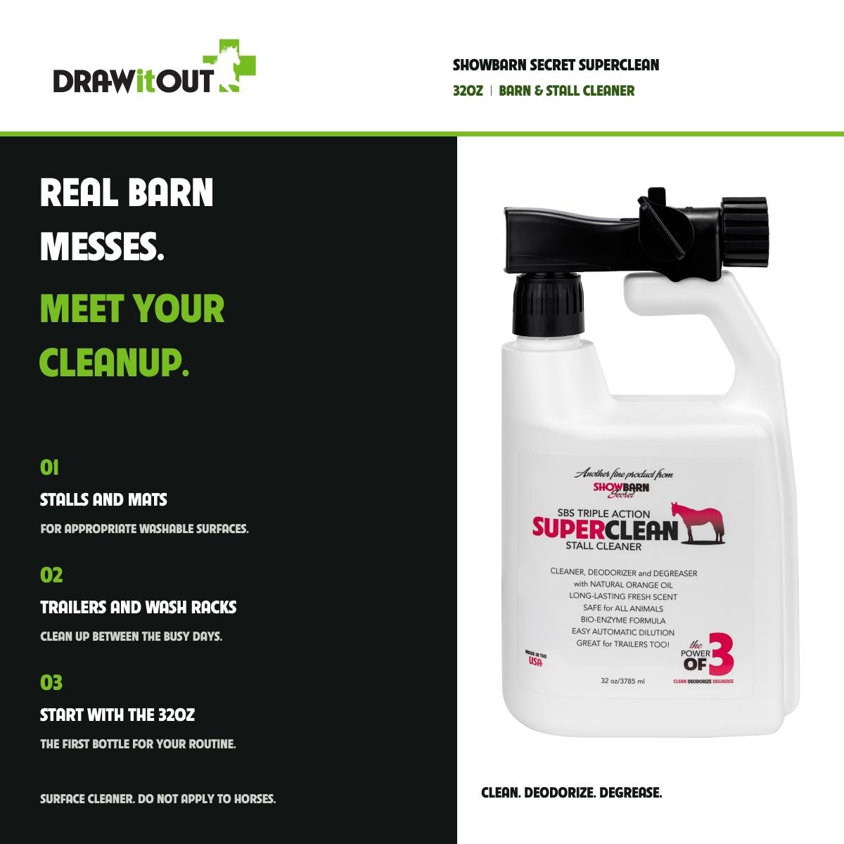 ShowBarn Secret® SuperClean® 32oz | Barn and Stall Cleaner