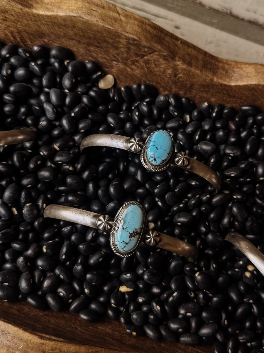 Tahoka Cuff - Golden Hills/Kingman Turquoise/Palomino