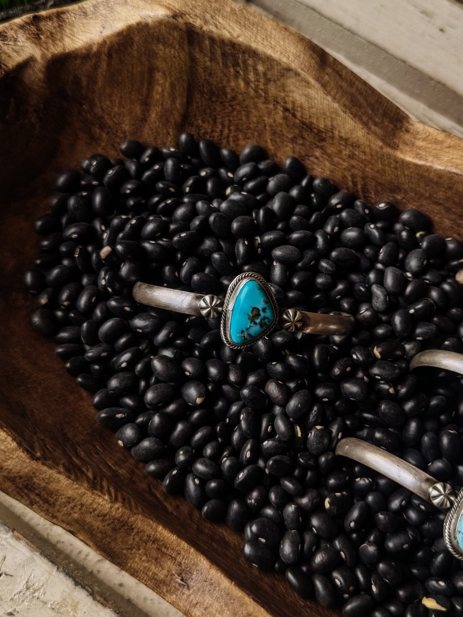 Tahoka Cuff - Golden Hills/Kingman Turquoise/Palomino