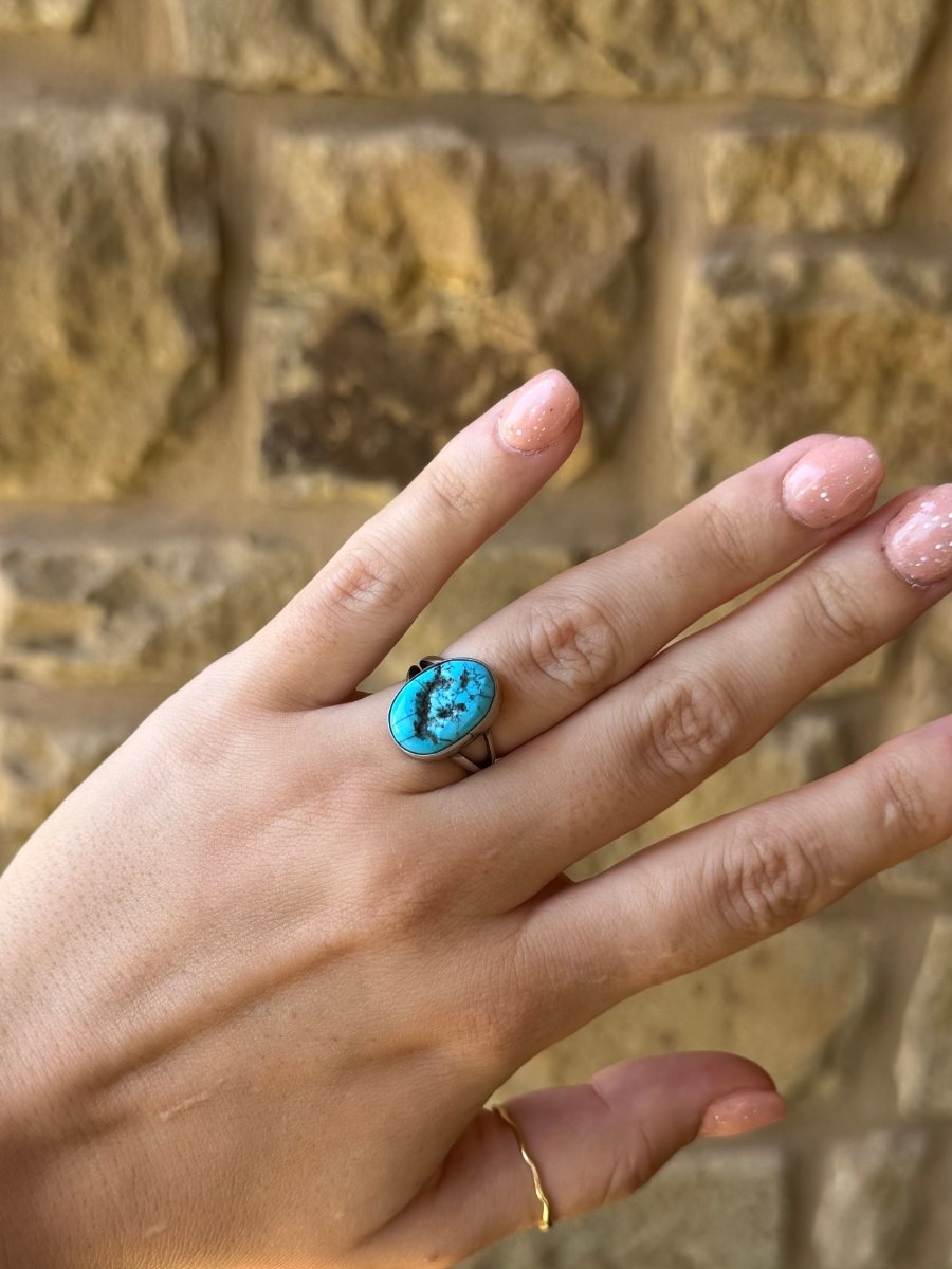 Talco Turquoise Nugget Ring