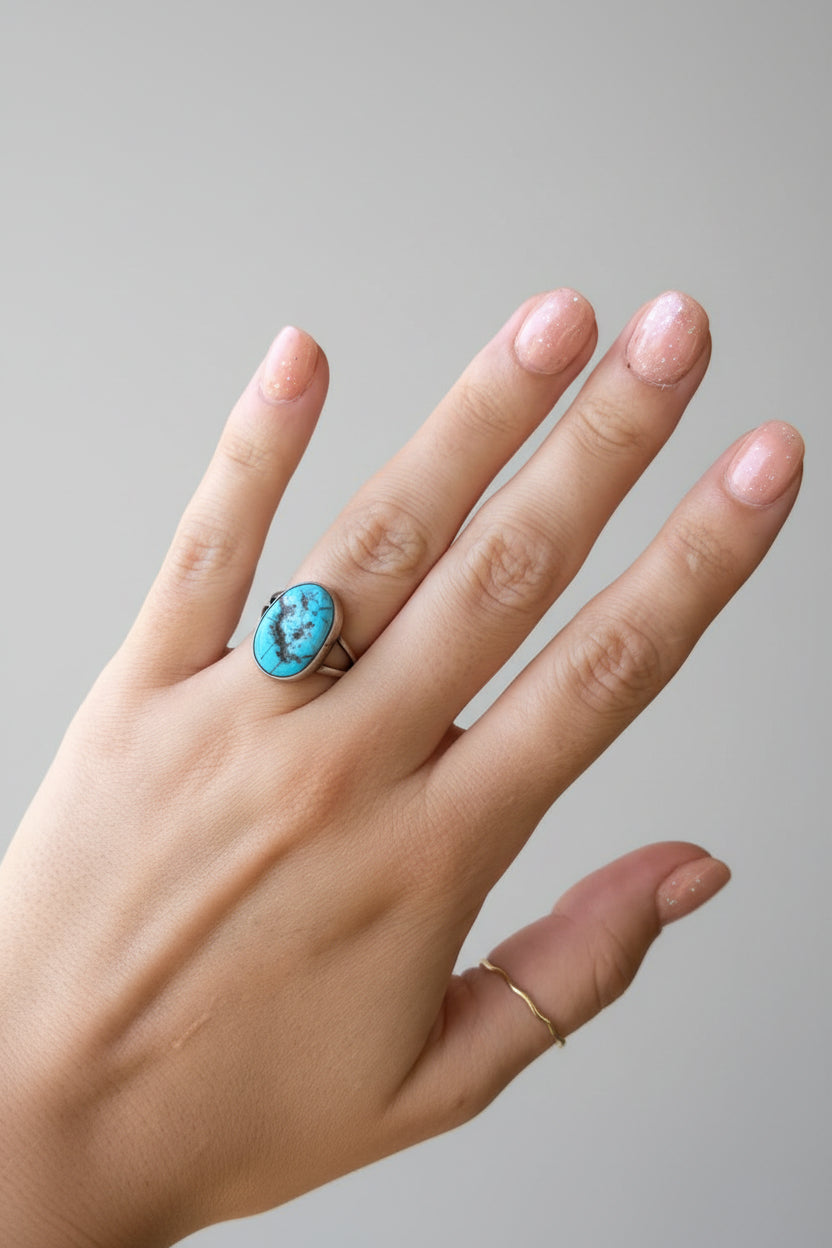 Talco Turquoise Nugget Ring