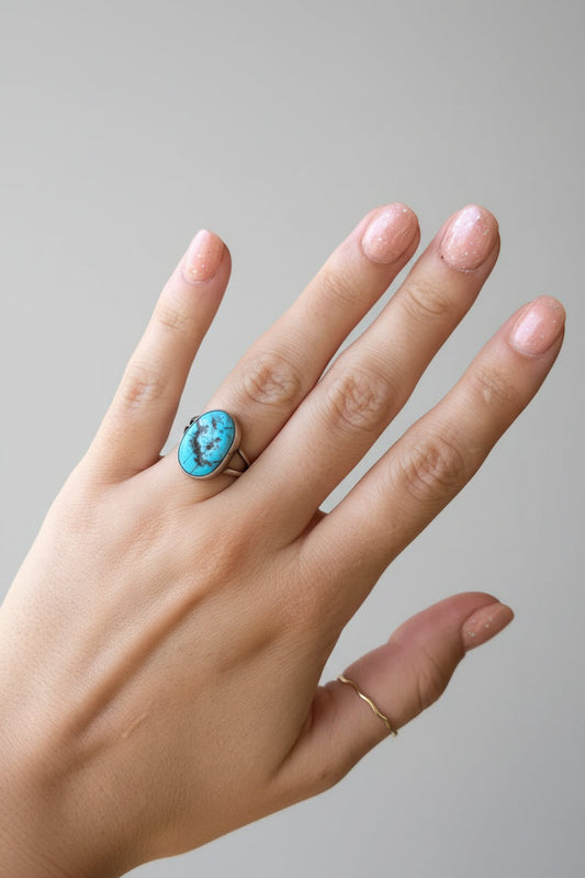Talco Turquoise Nugget Ring