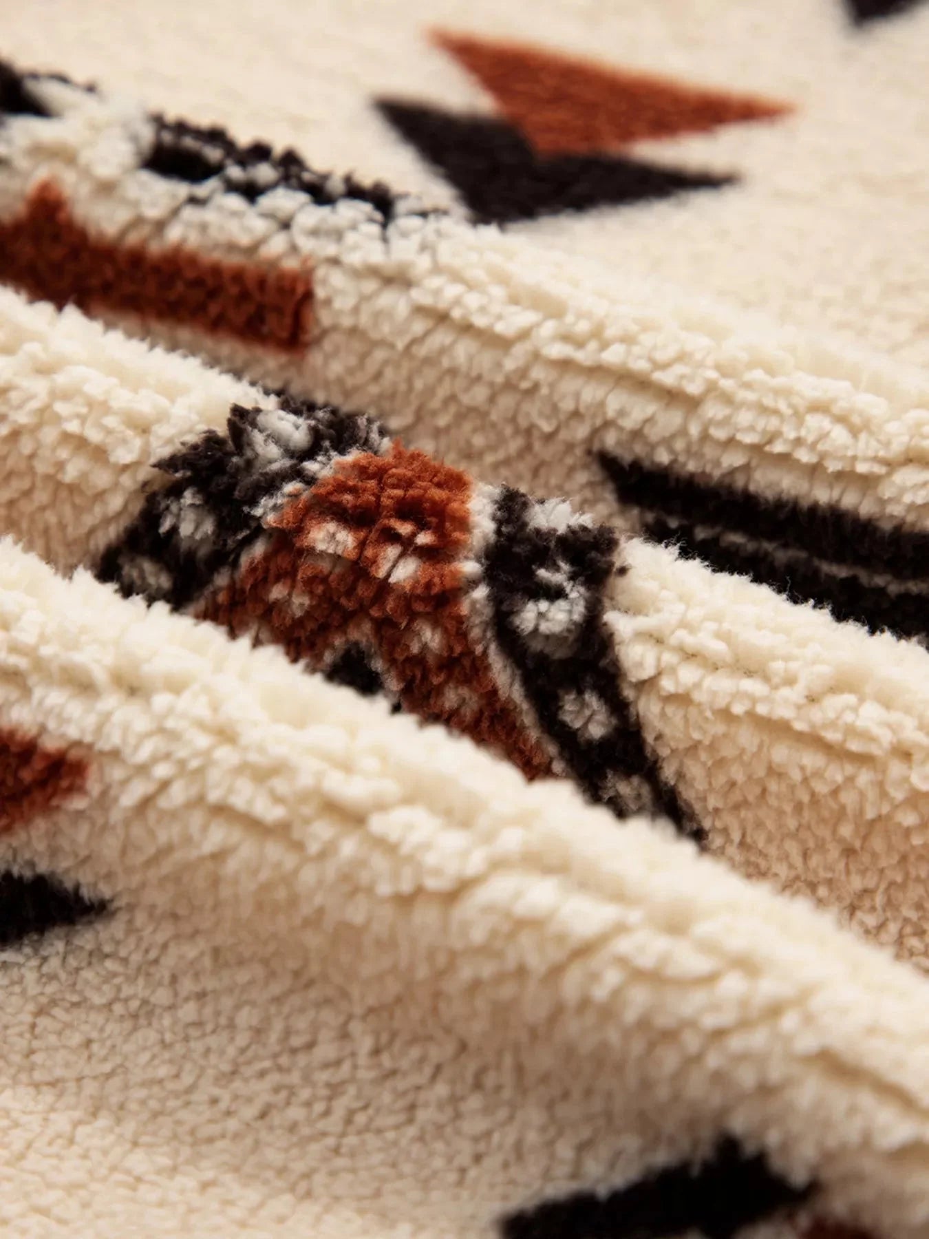 Tasia Western Aztec Half Zip Plush Sweatshirt