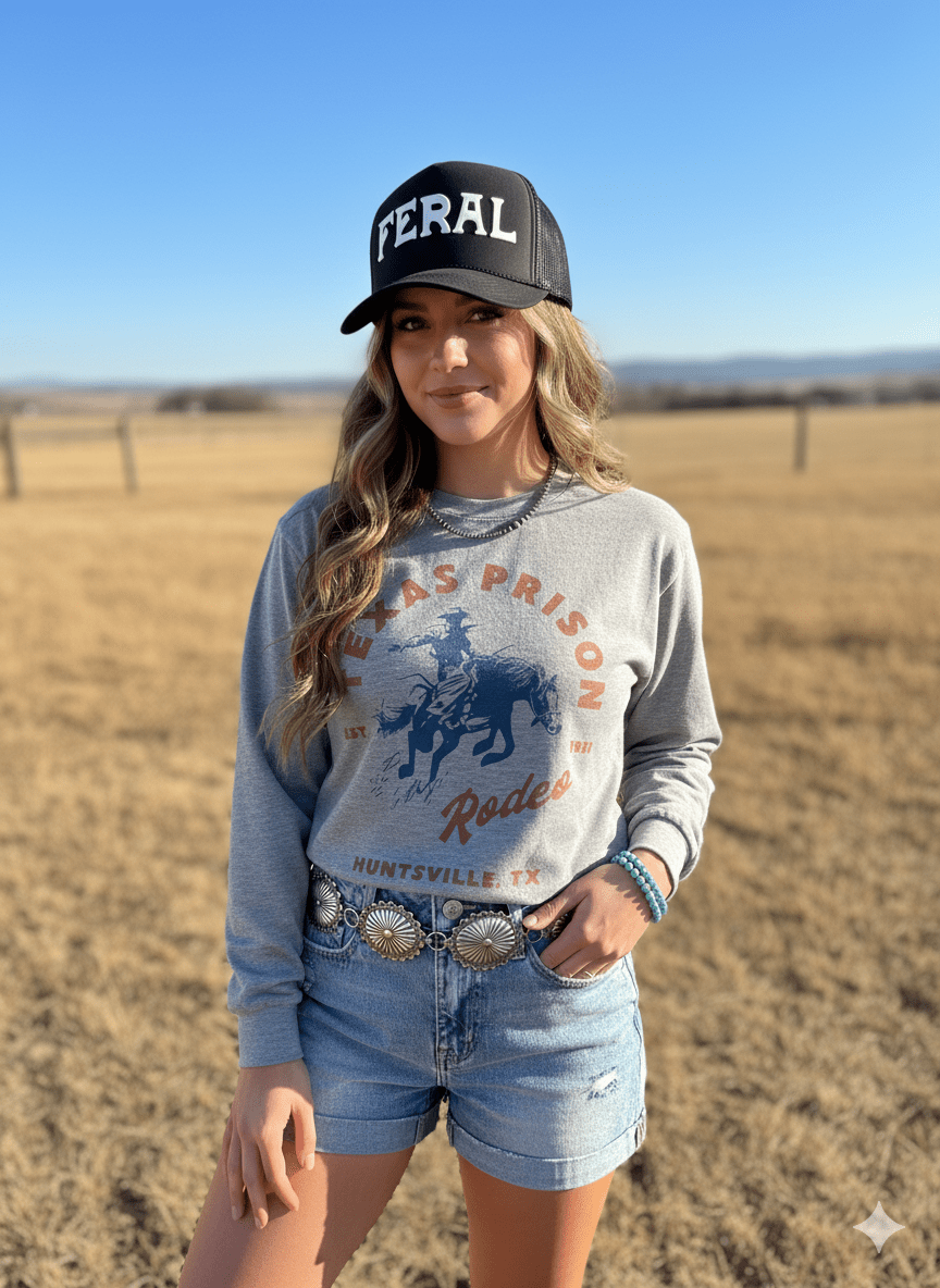 Texas Prison Rodeo Huntsville Graphic Sweatshirt