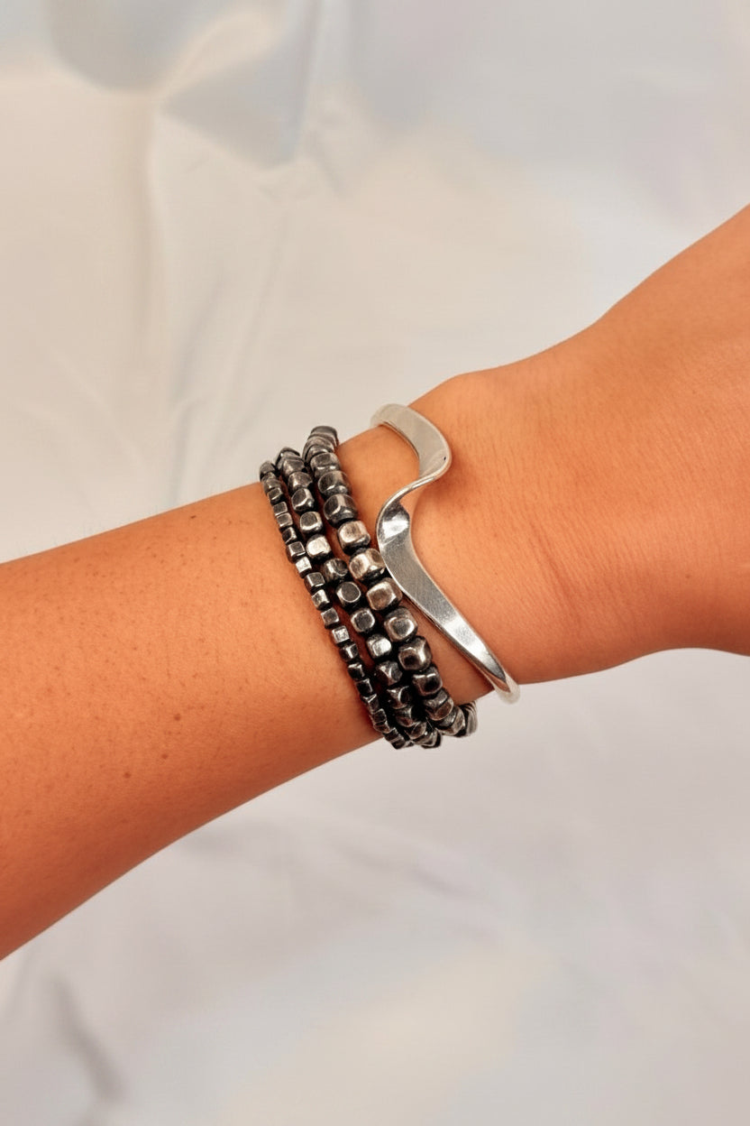 Tiptonville Silver Wave Cuff