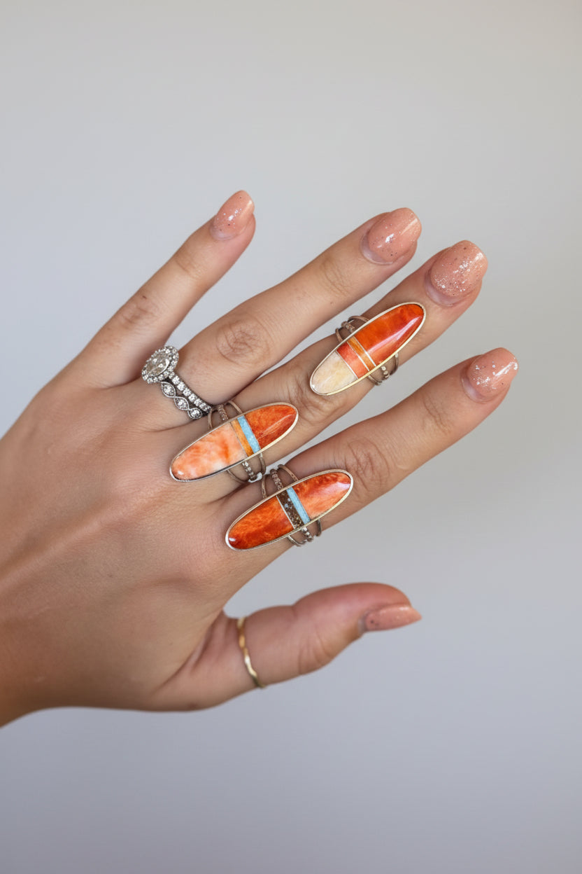 Tomball Mixed Stone Inlay Ring