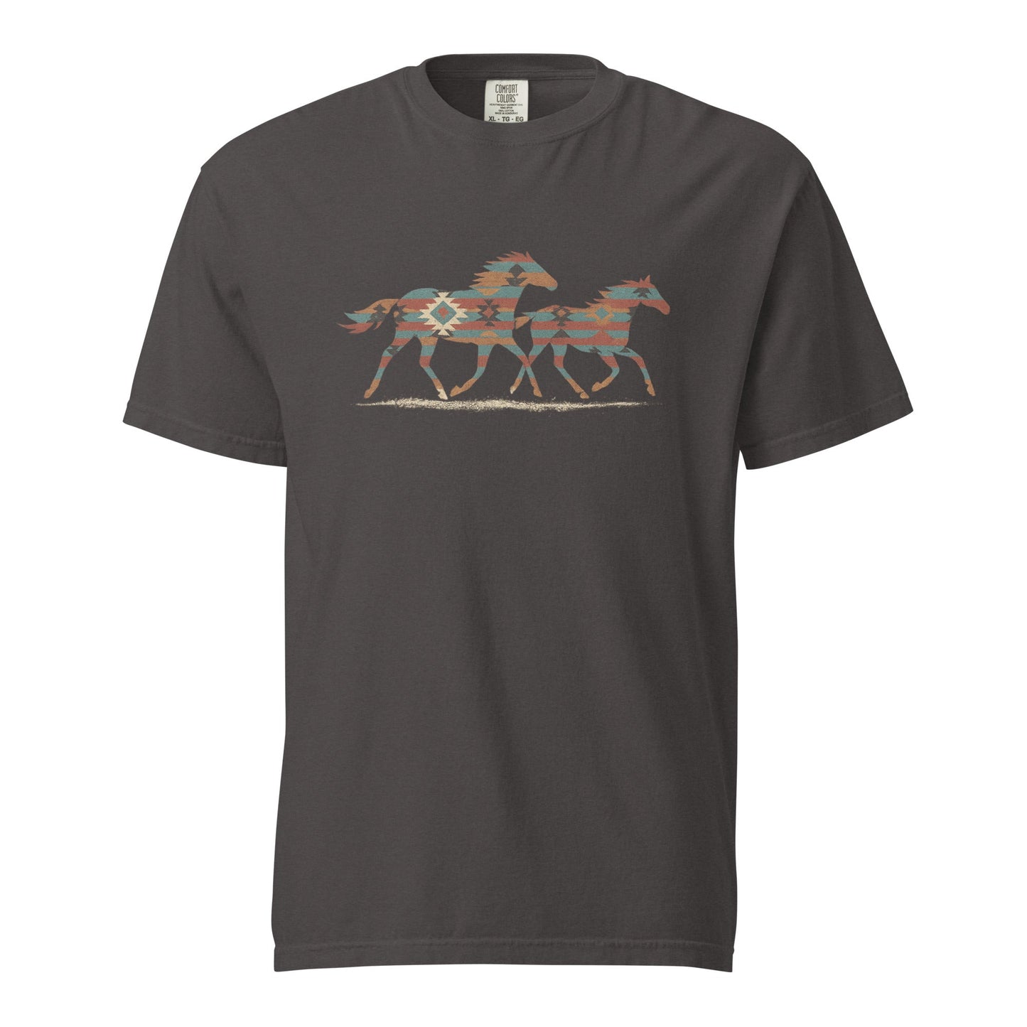 Tribal Running Horses Men's tee