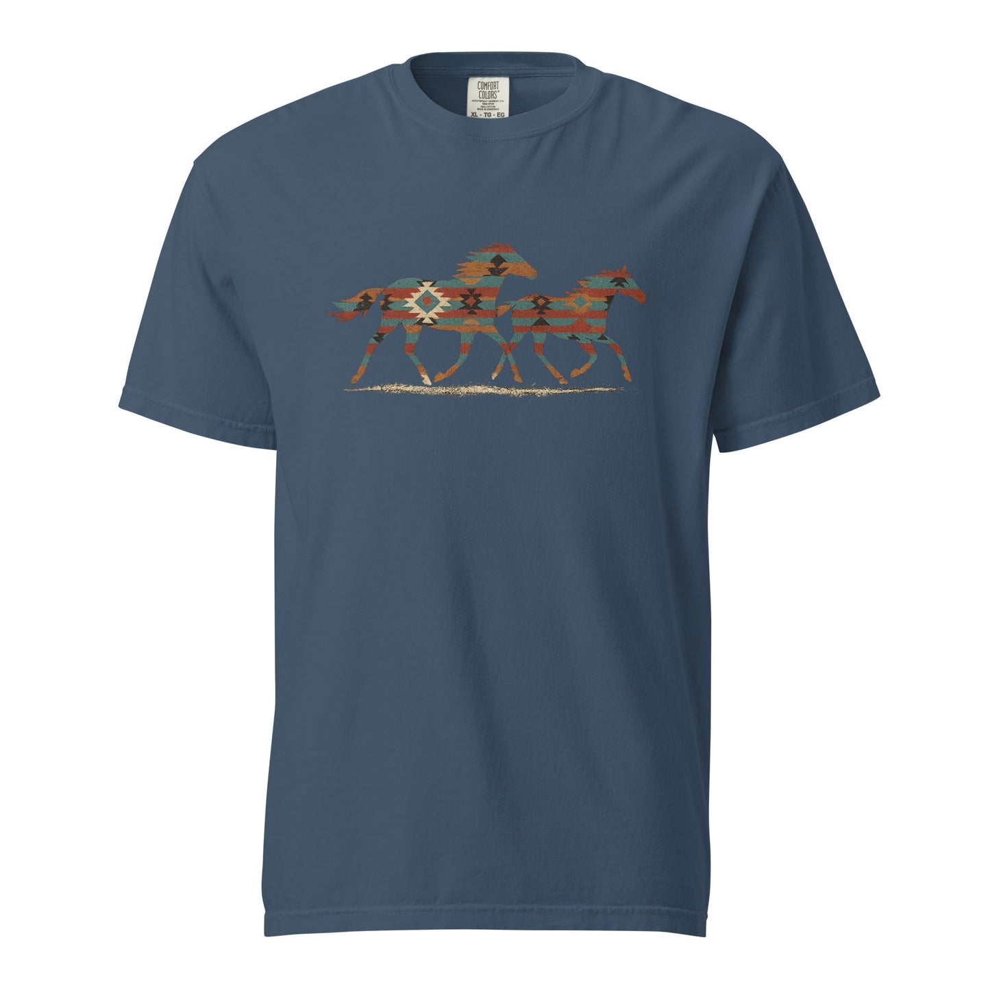 Tribal Running Horses Men's tee