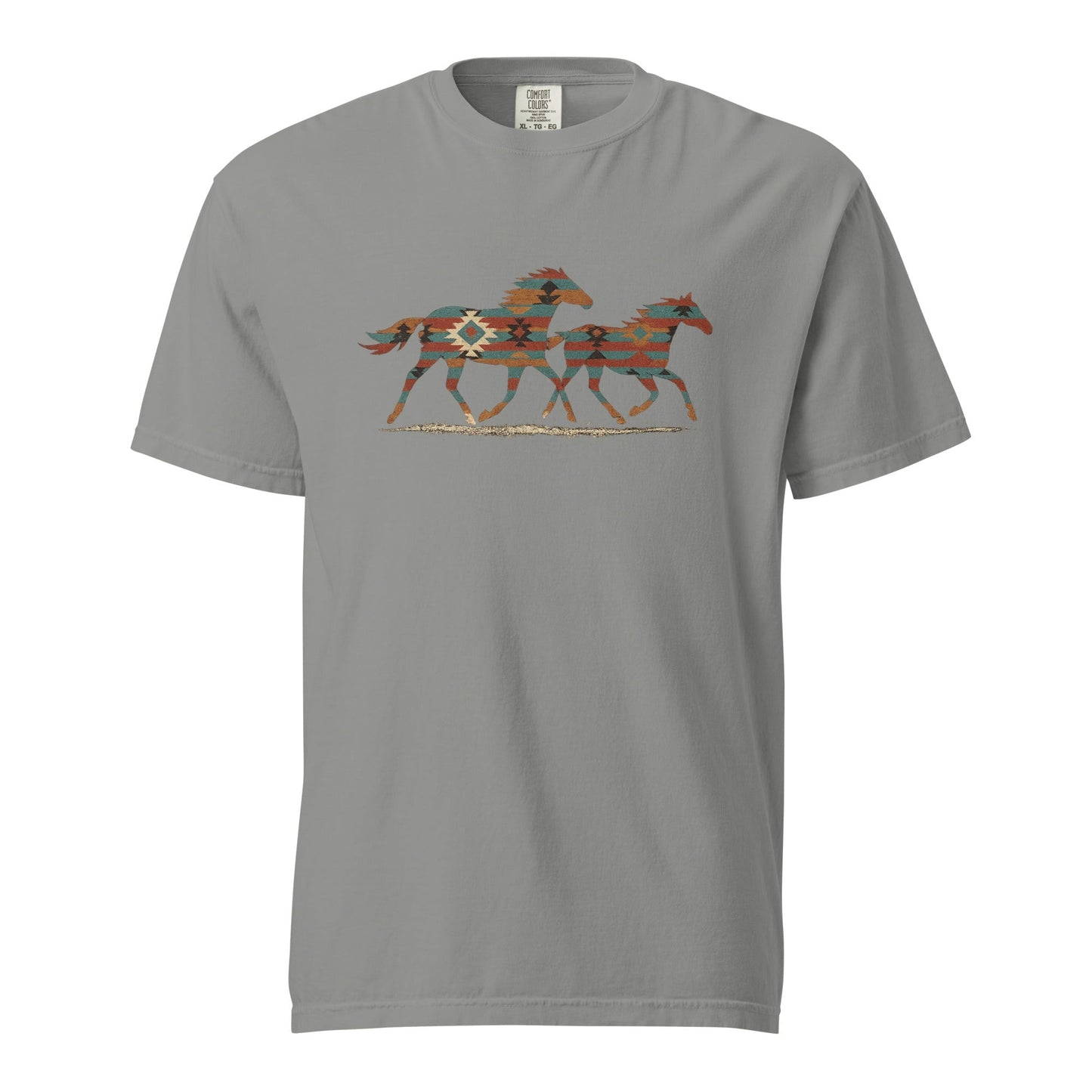 Tribal Running Horses Men's tee