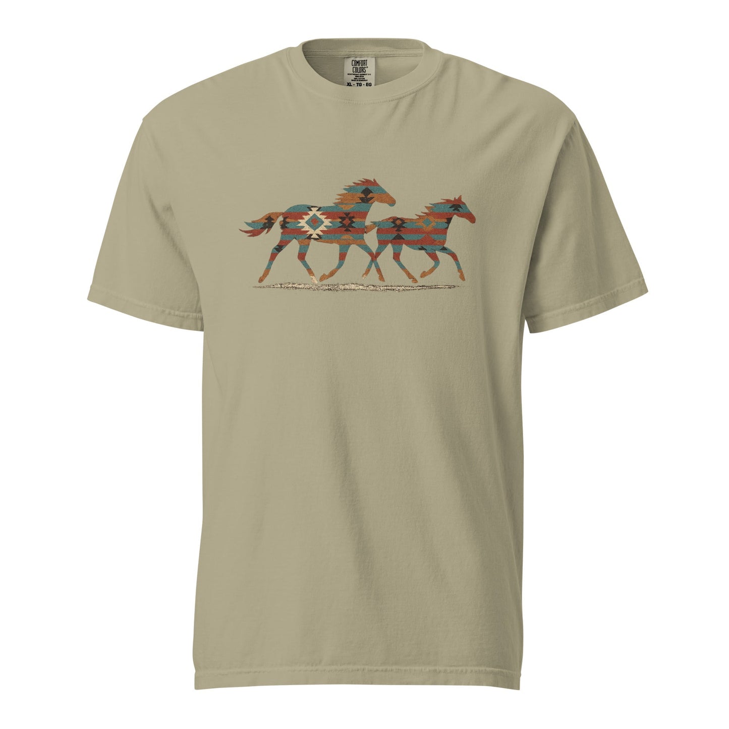 Tribal Running Horses Men's tee