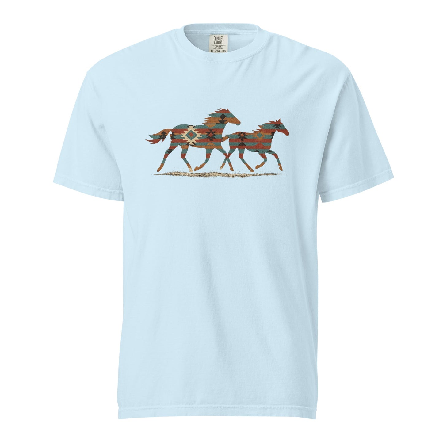 Tribal Running Horses Men's tee