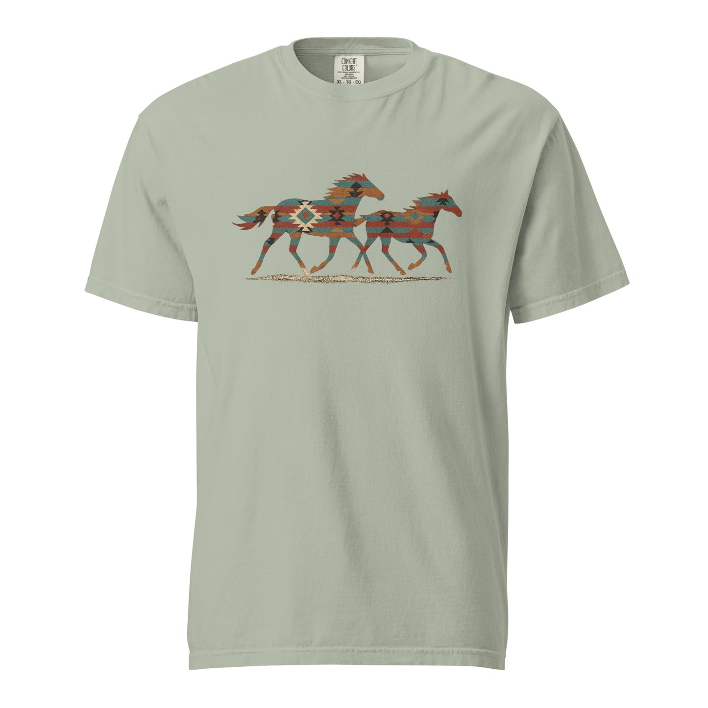 Tribal Running Horses Men's tee