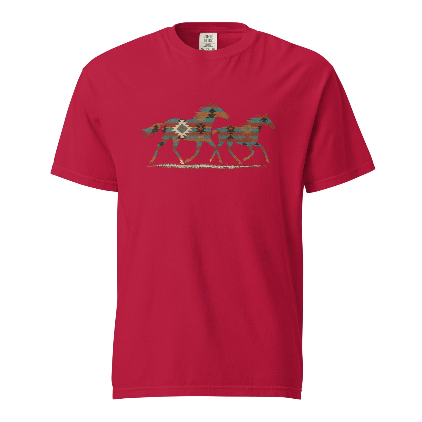 Tribal Running Horses Men's tee