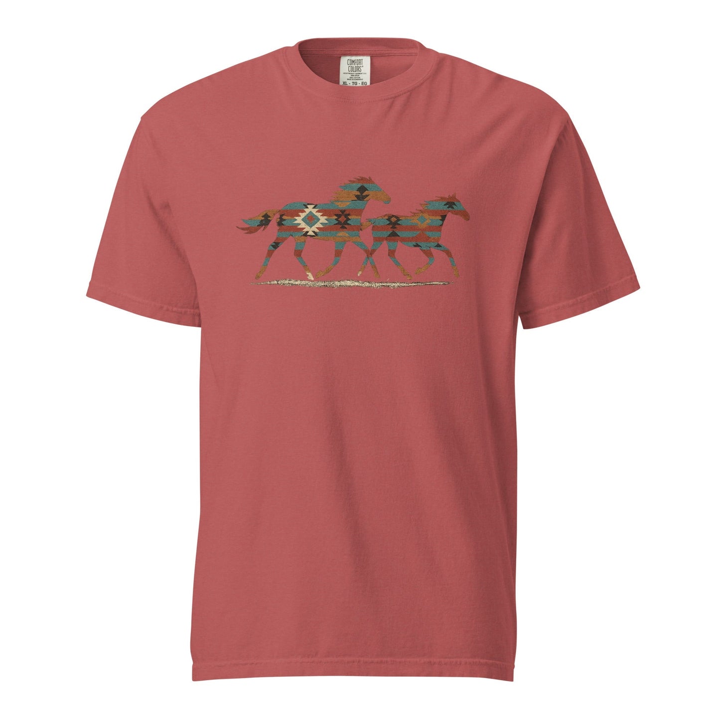 Tribal Running Horses Men's tee