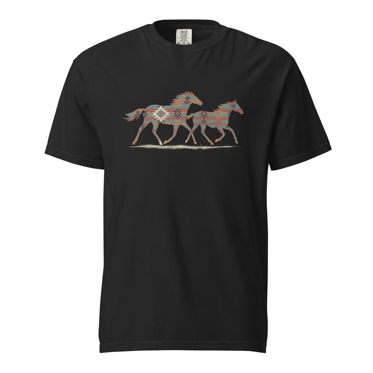 Tribal Running Horses Men's tee