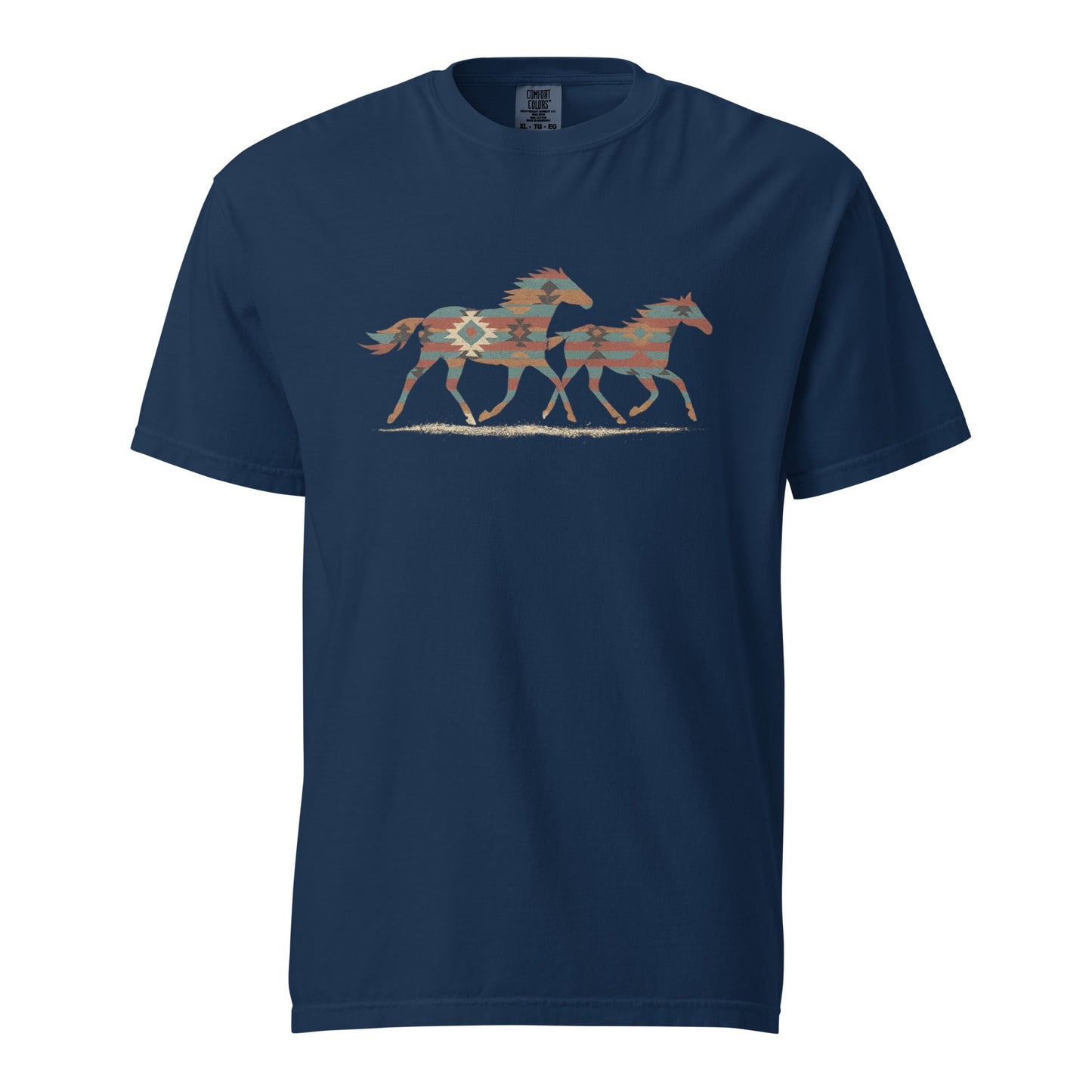 Tribal Running Horses Men's tee