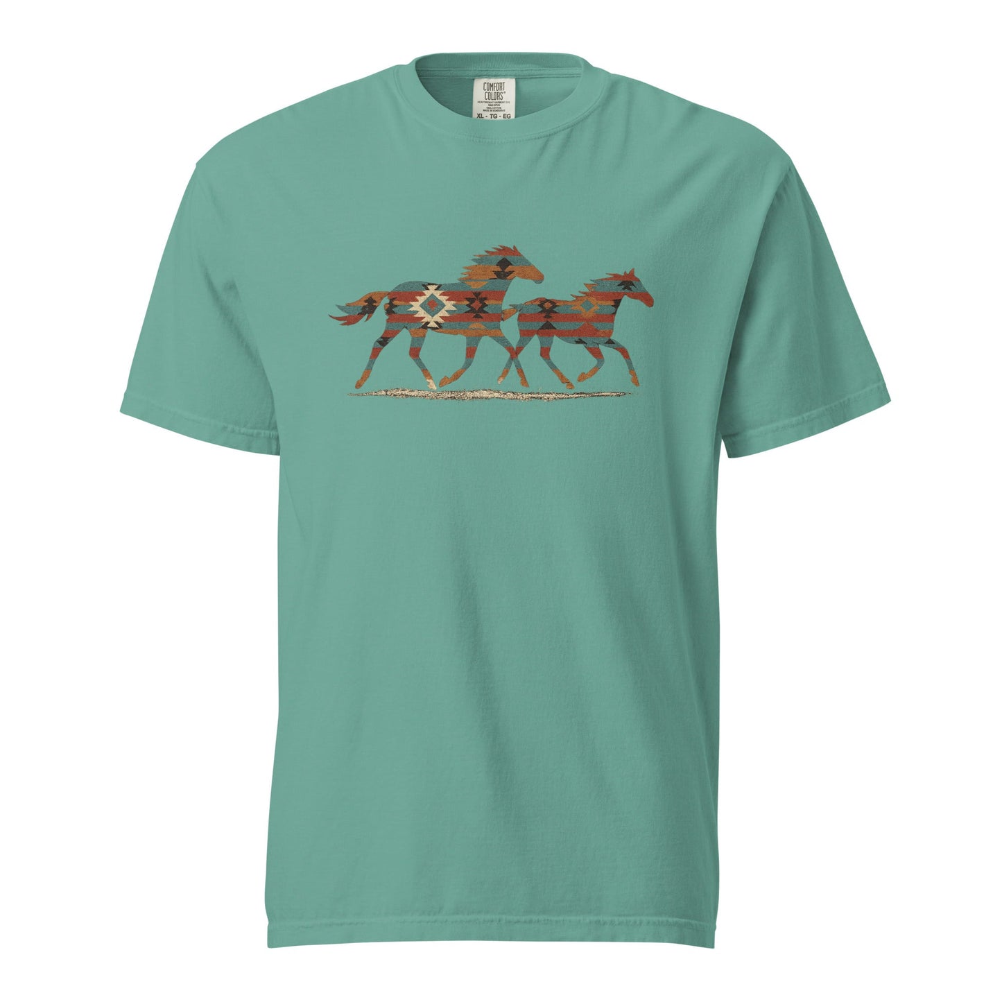 Tribal Running Horses Men's tee