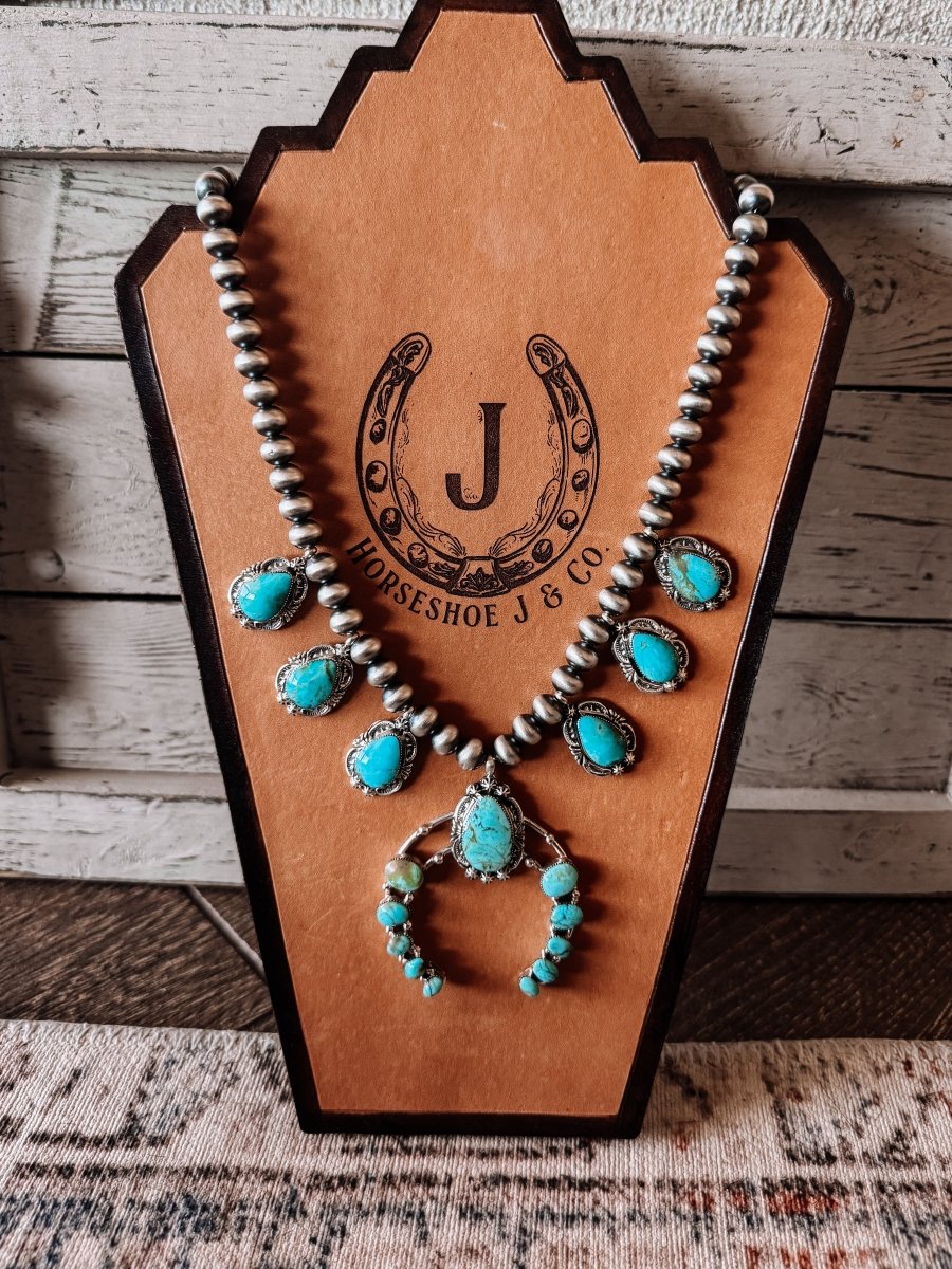 Two Stories Wide Turquoise Squash Blossom