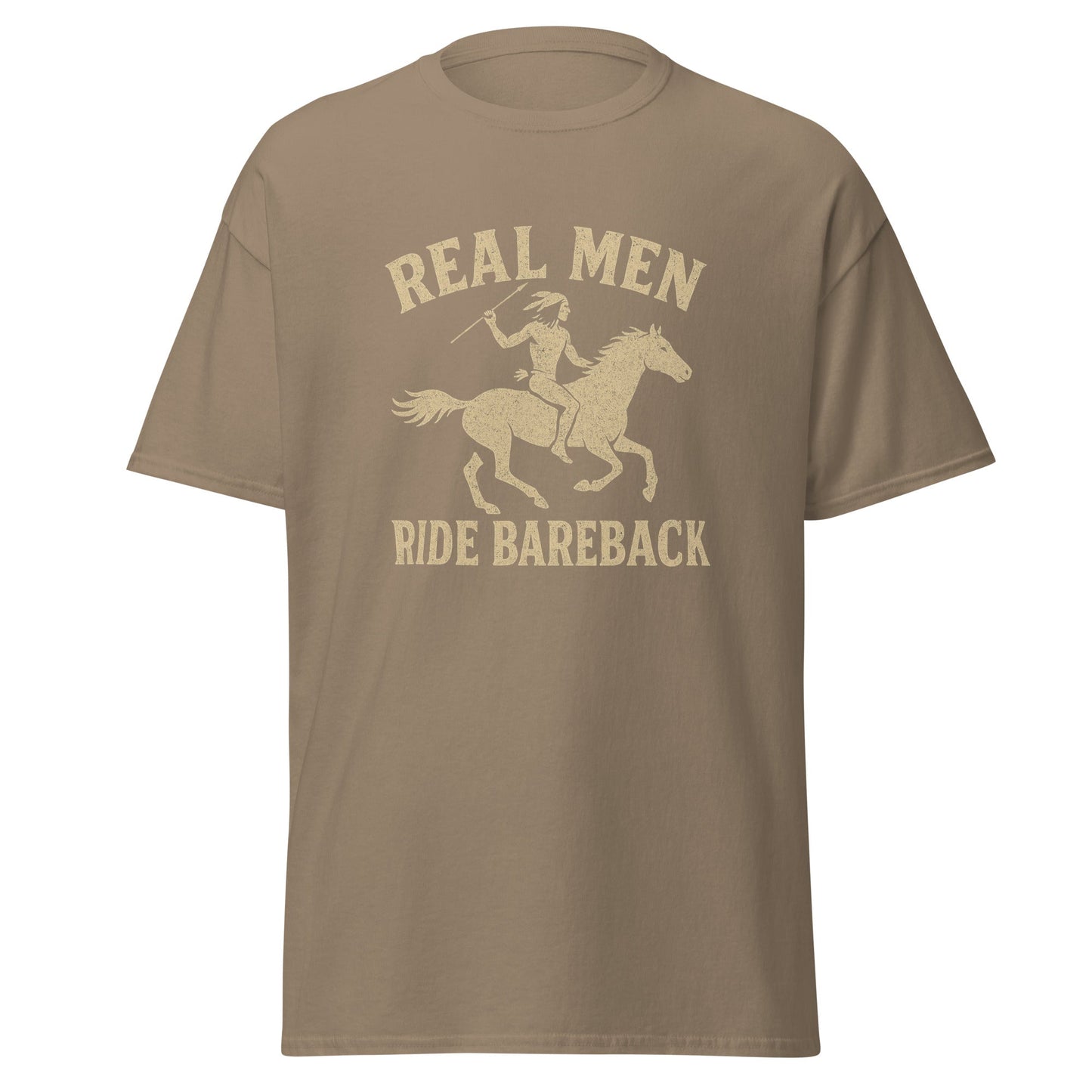 Real Men Ride Bareback Classic Cut Cotton Tee