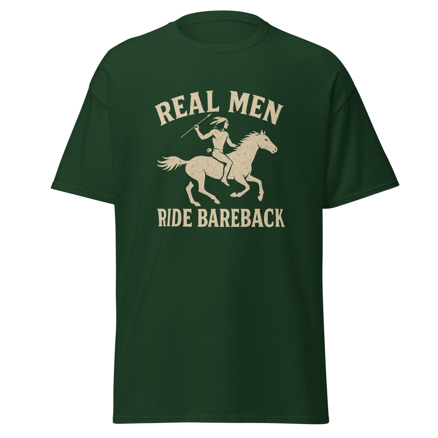 Real Men Ride Bareback Classic Cut Cotton Tee
