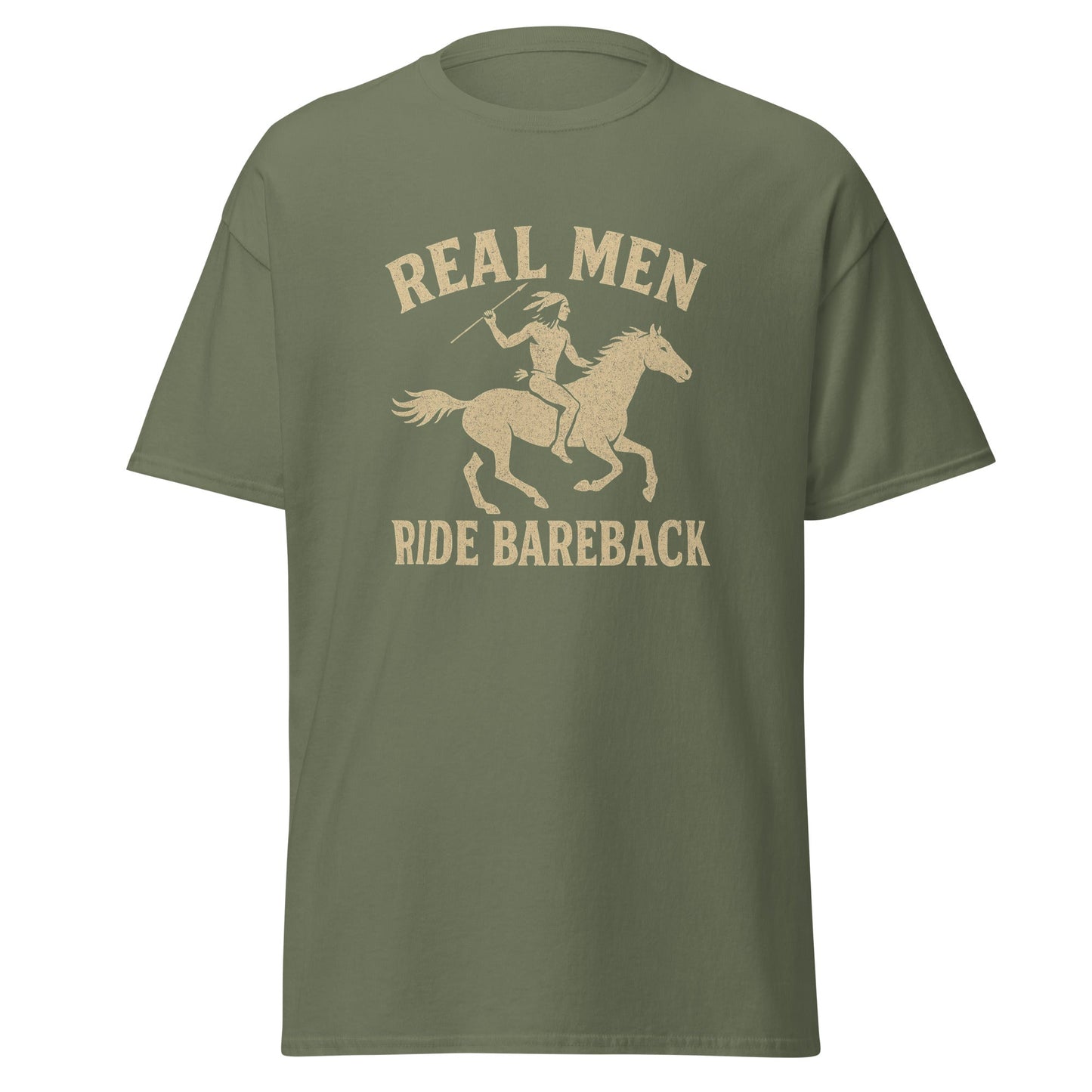 Real Men Ride Bareback Classic Cut Cotton Tee