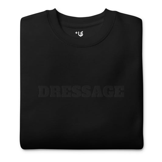 Unisex Premium Sweatshirt - Dressaage (Black On Black)