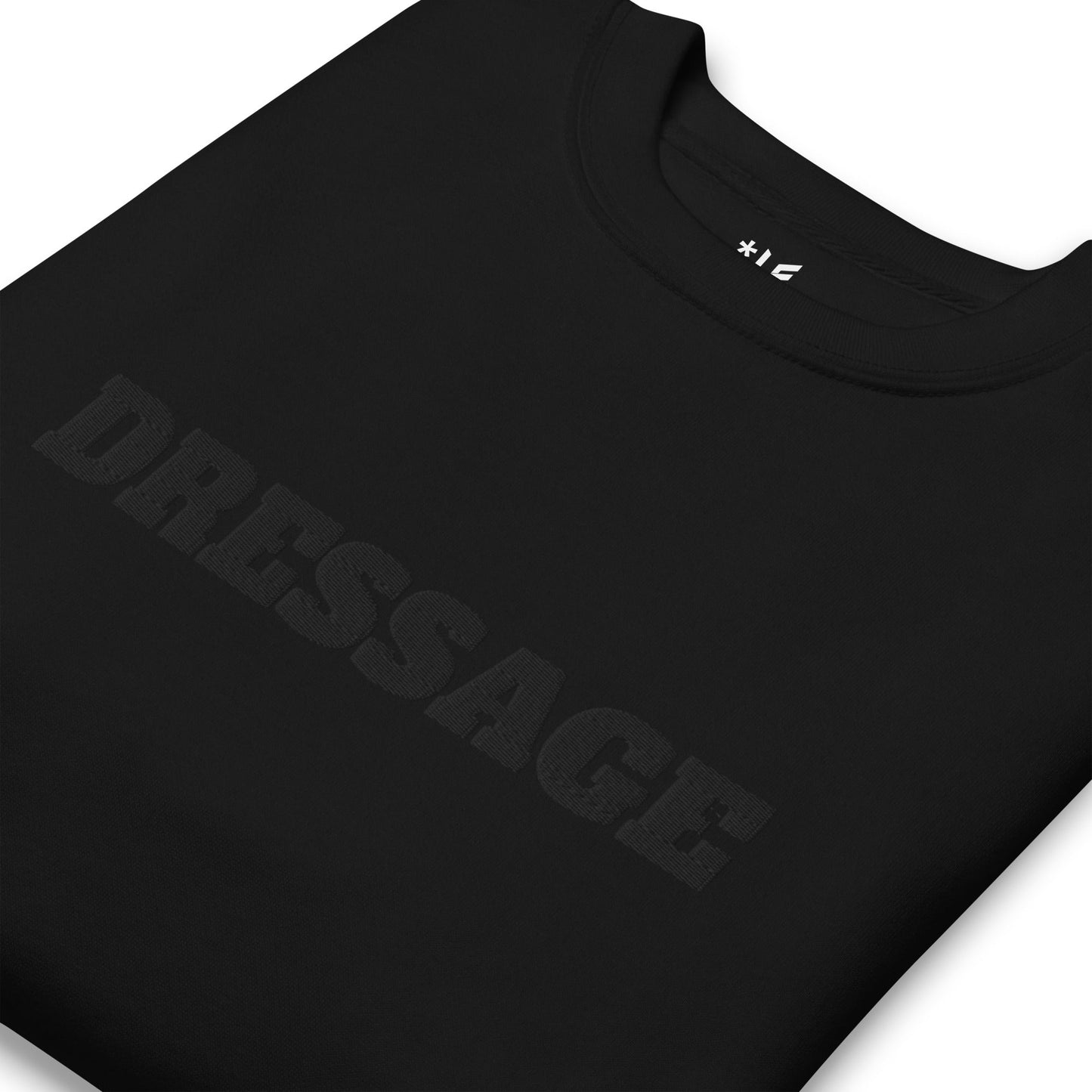 Unisex Premium Sweatshirt - Dressaage (Black On Black)